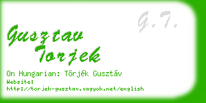 gusztav torjek business card